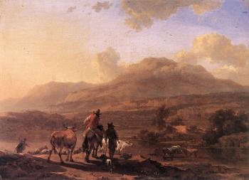 尼古拉 波桑 Italian Landscape At Sunset 尼古拉 波桑 Italian Landscape At Sunset